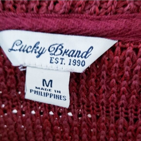 Lucky Brand size medium open front cardigan - Picture 4 of 9